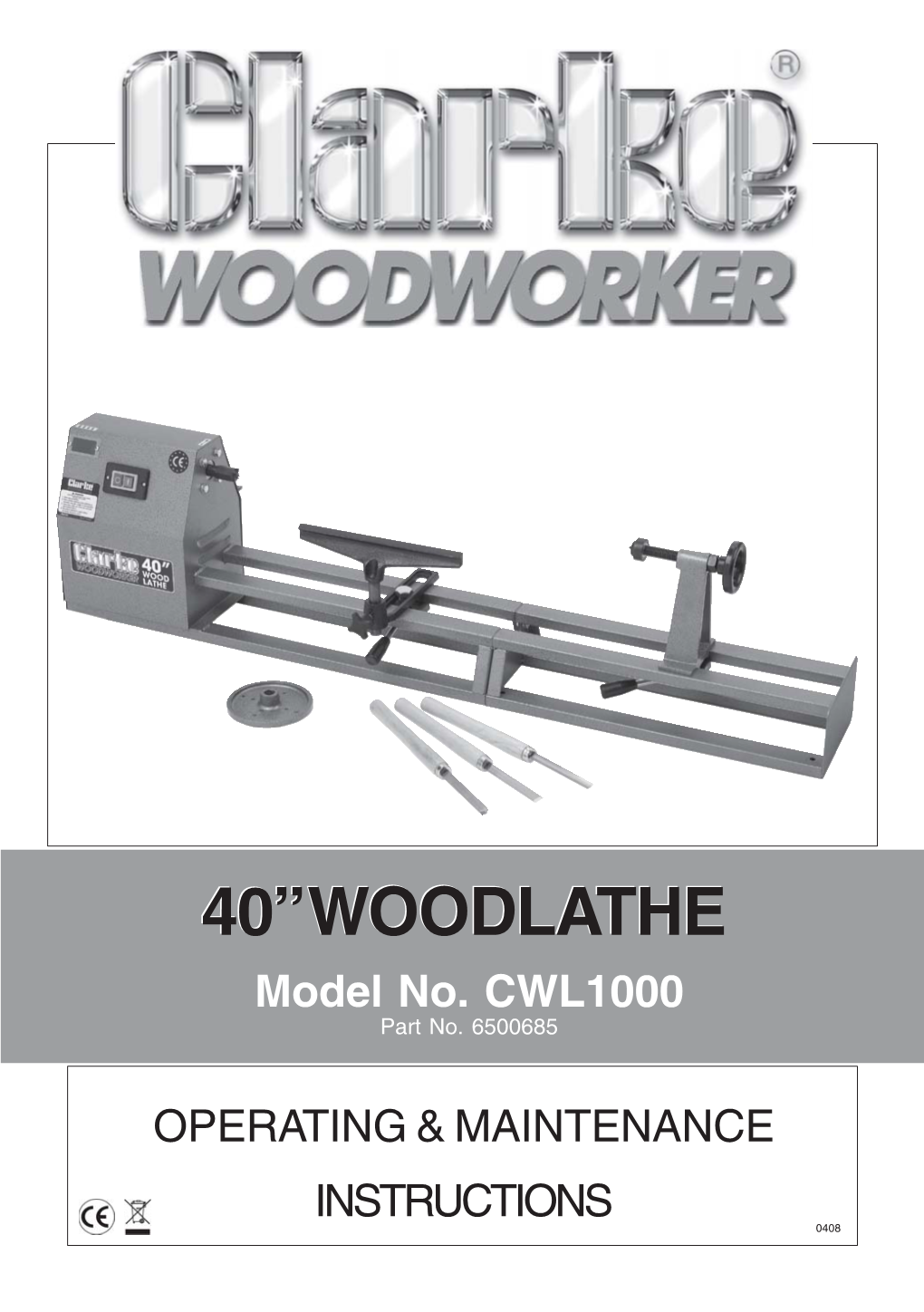 40” WOODLATHE Model No