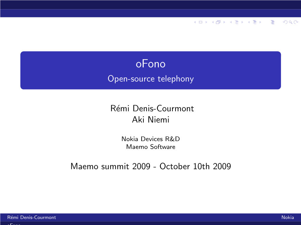 Ofono Open-Source Telephony