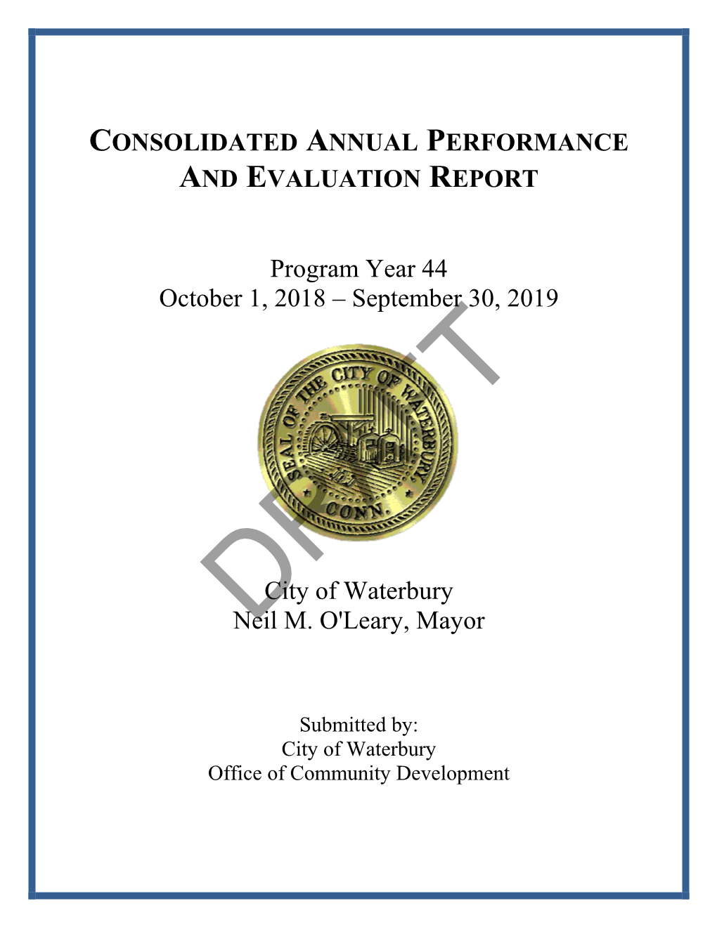 September 30, 2019 City of Waterbury N