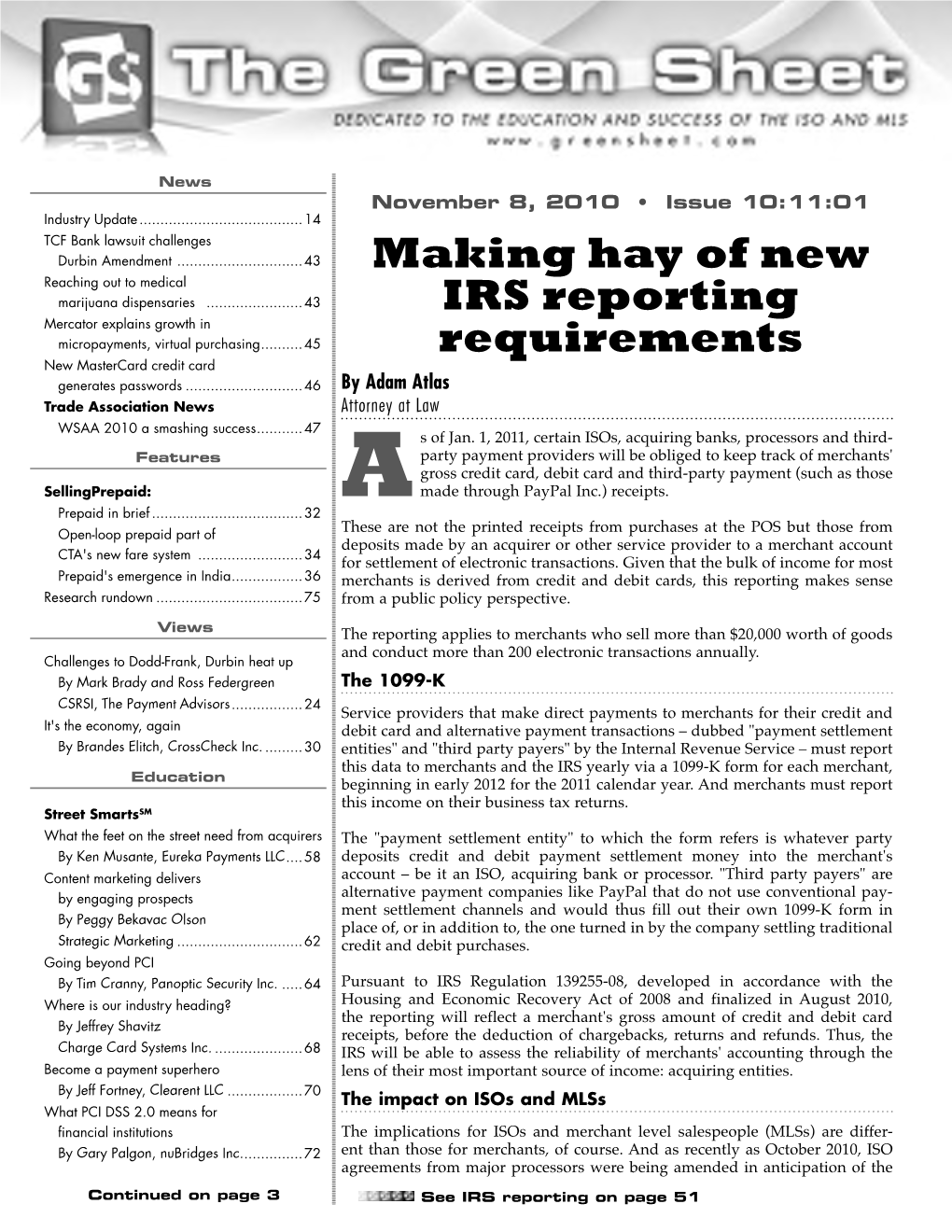 Making Hay of New IRS Reporting Requirements