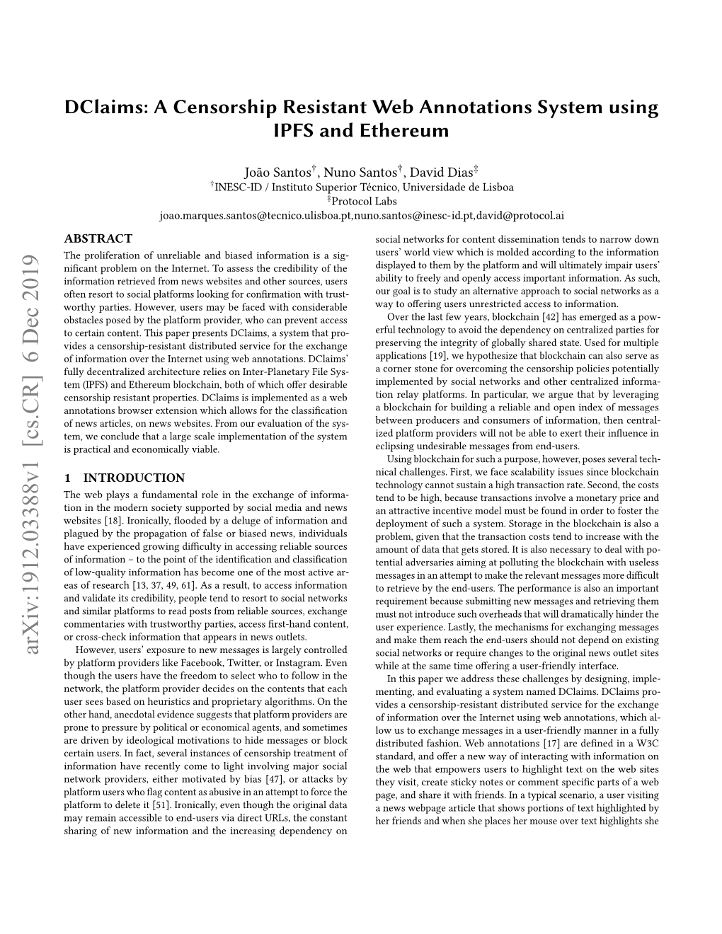 A Censorship Resistant Web Annotations System Using IPFS and Ethereum