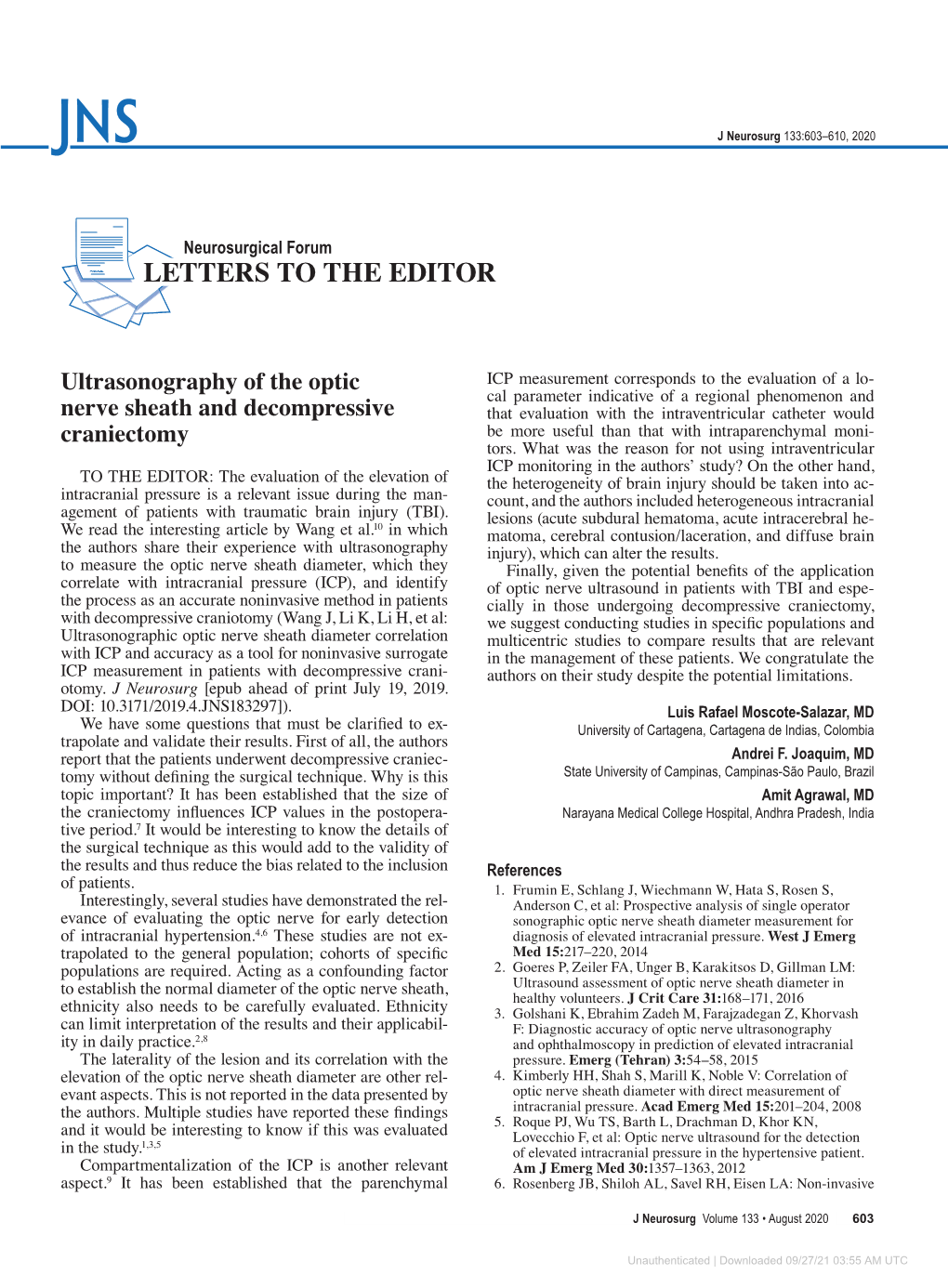 Letter to the Editor. Radiosurgery Is a Valuable Alternative To