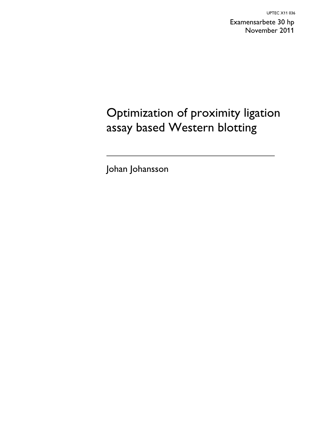 Optimization of Proximity Ligation Assay Based Western Blotting