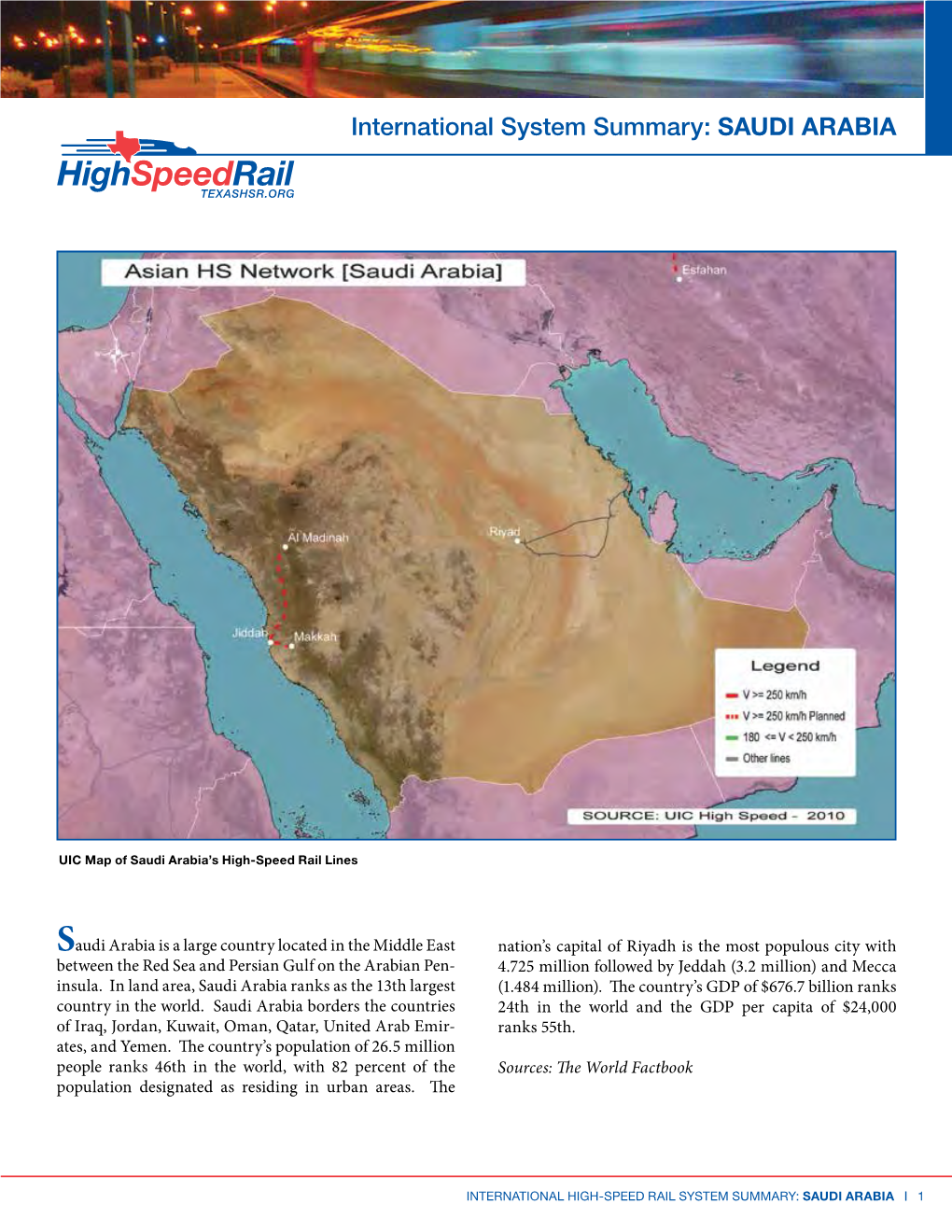 International System Summary: SAUDI ARABIA