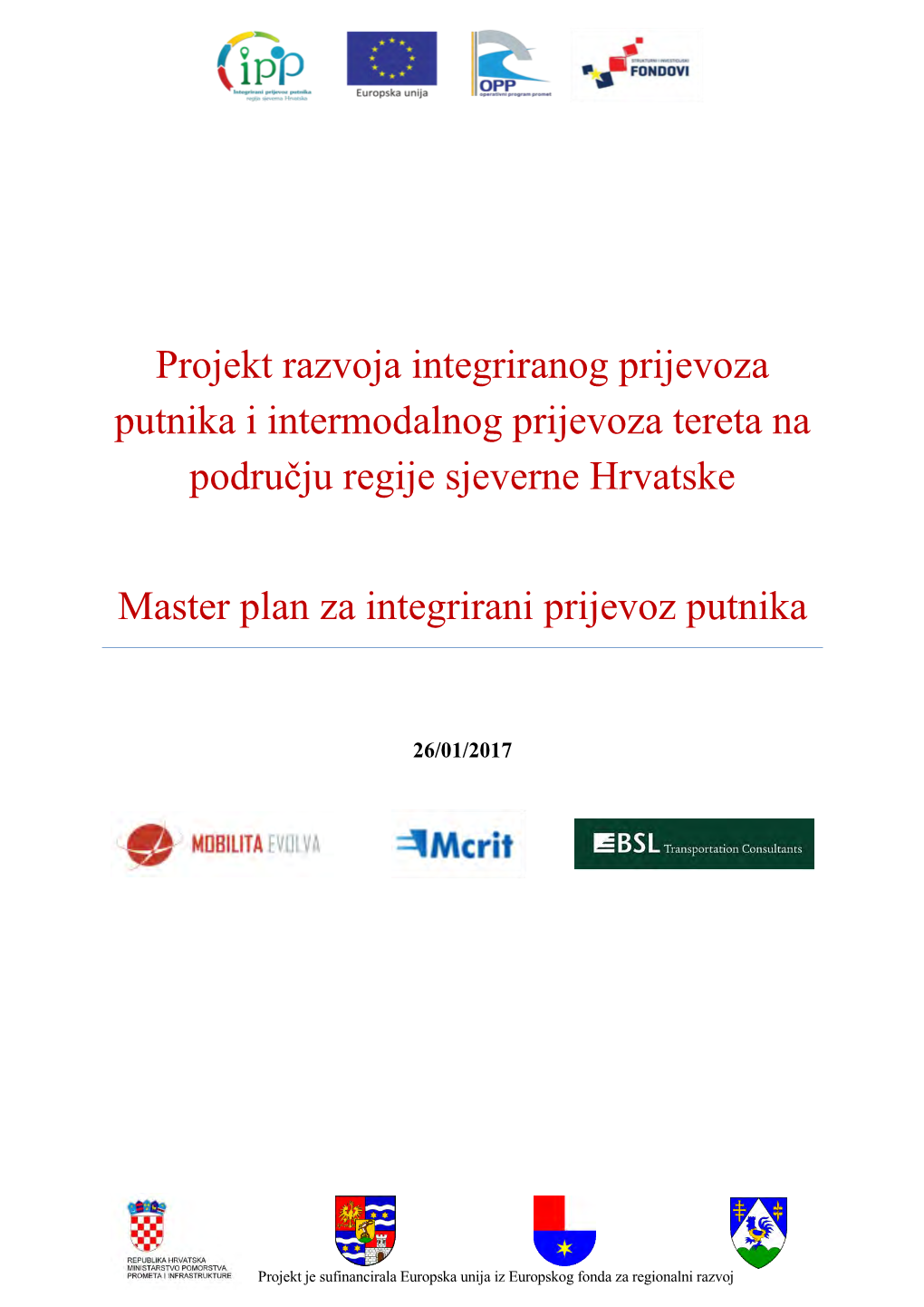 Master Plan Za Integrirani Prijevoz Putnika