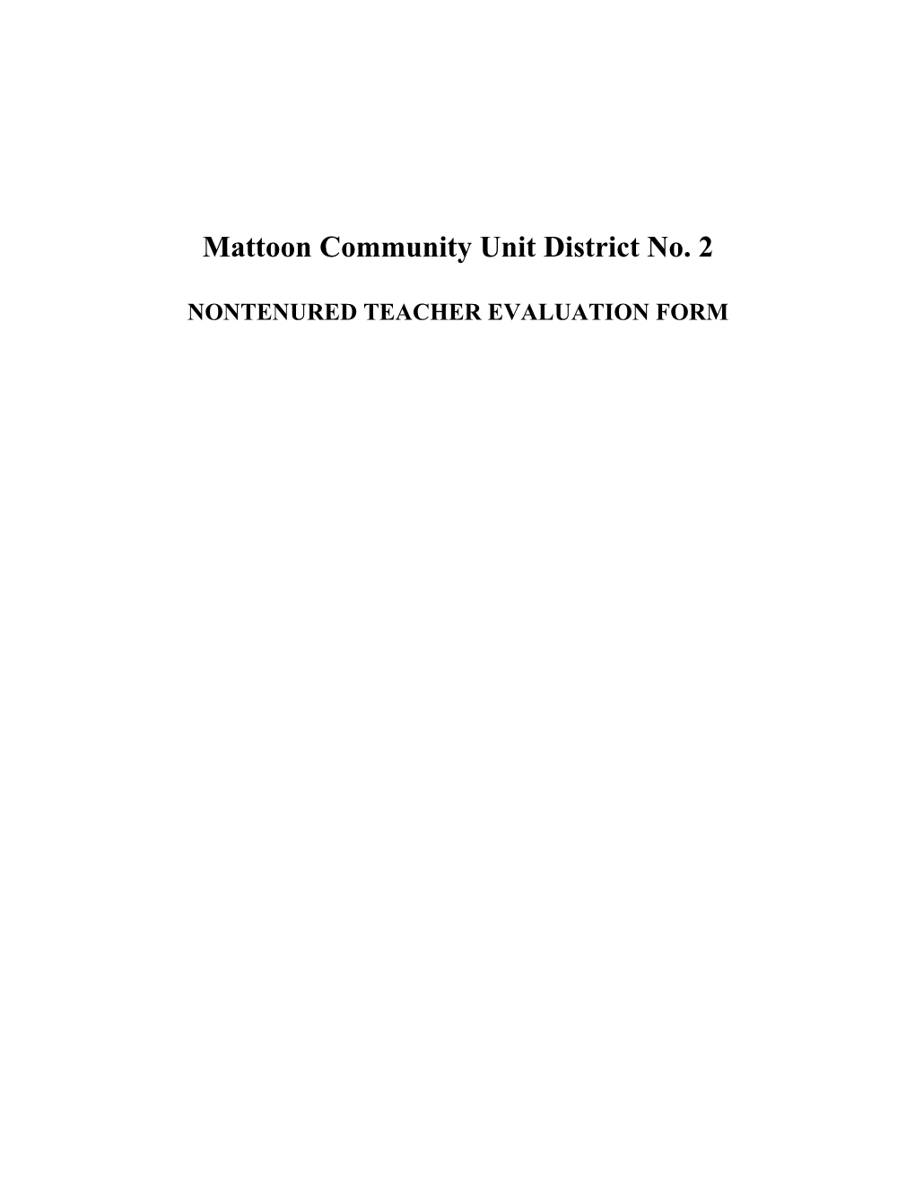 Mattoon Community Unit District No. 2