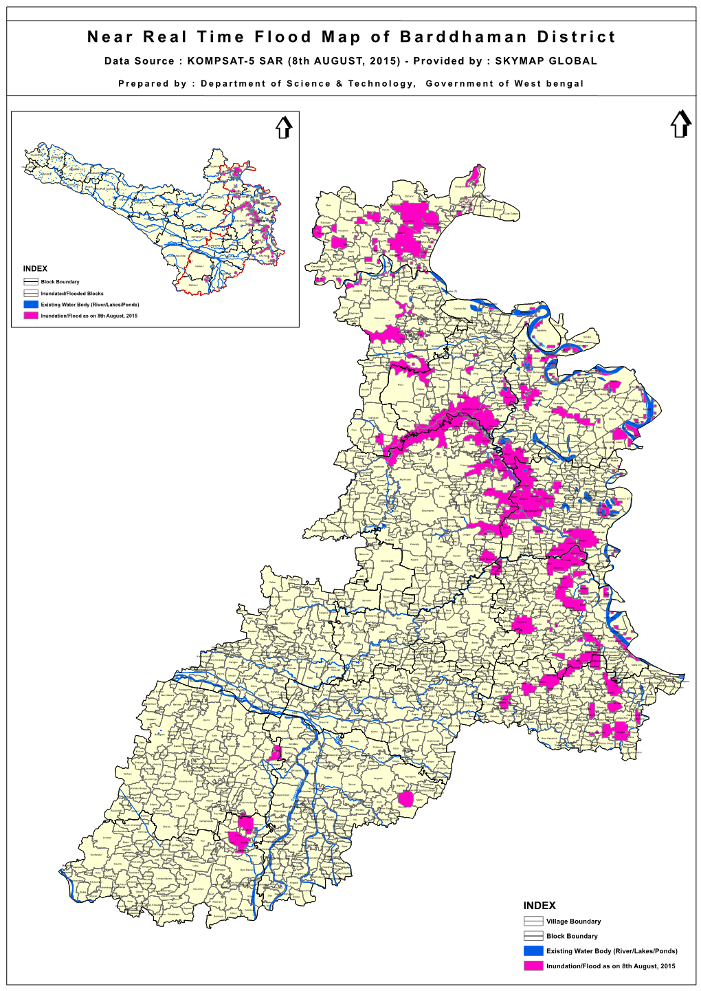 Near Real Time Flood Map of Barddhaman District