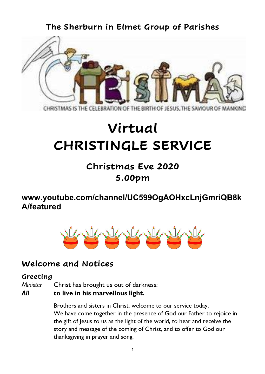 Virtual CHRISTINGLE SERVICE
