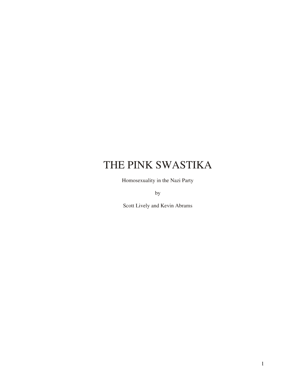 The Pink Swastika