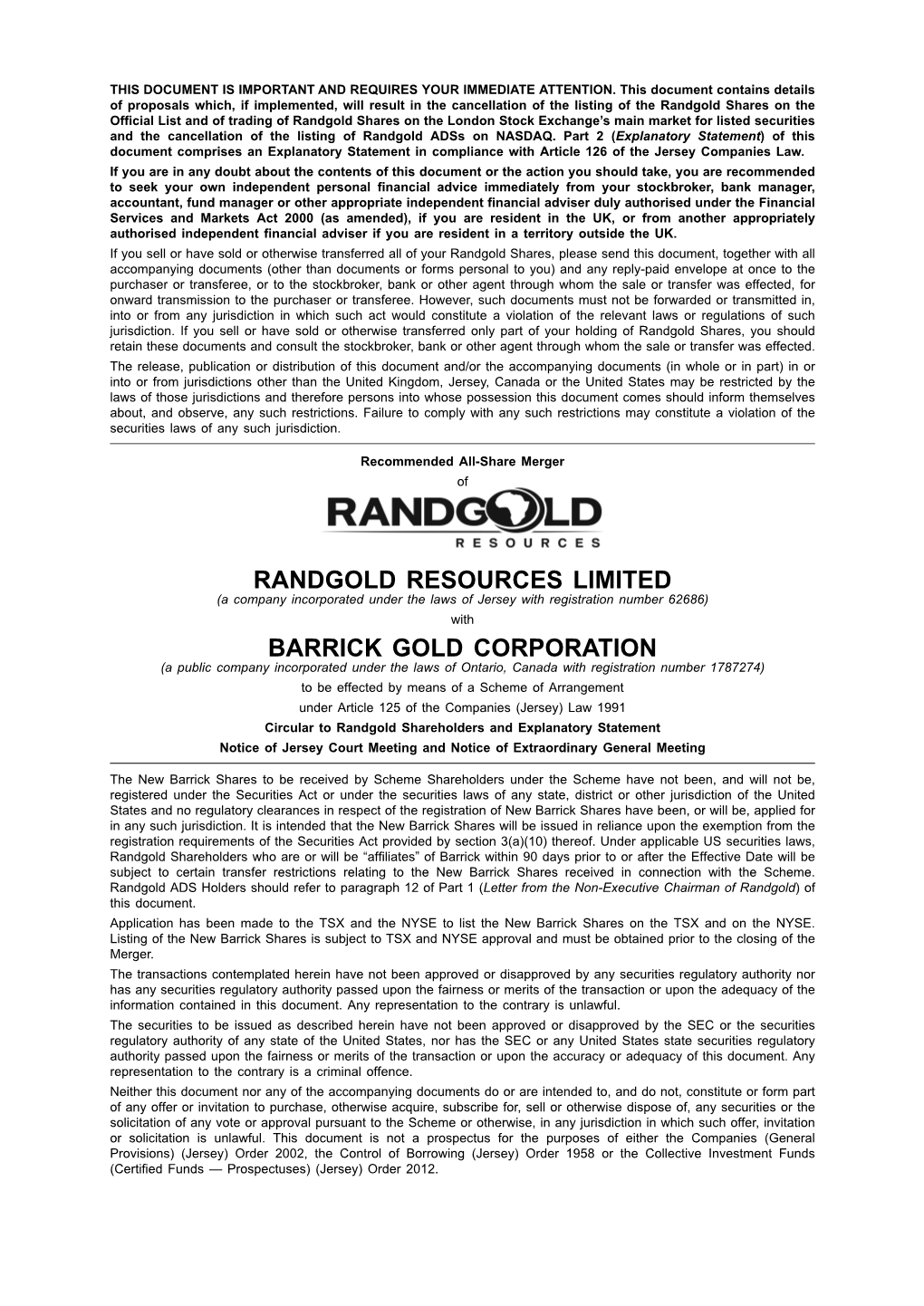 Randgold Scheme Document