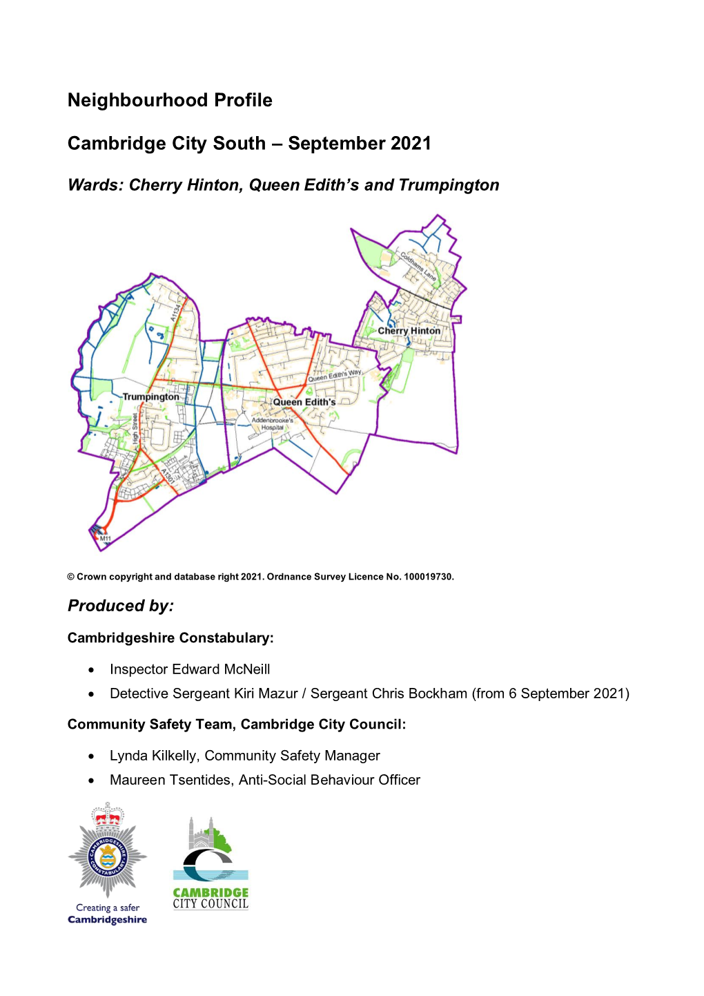 South Area Neighbourhood Profile