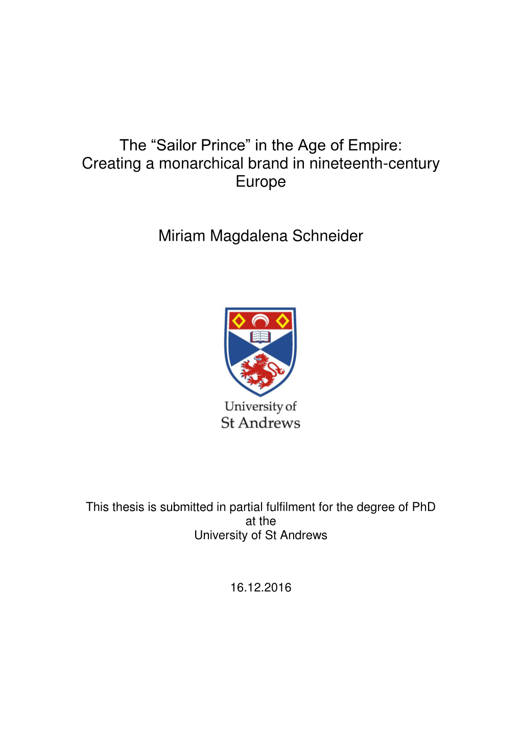 Miriam Magdalena Schneider Phd Thesis