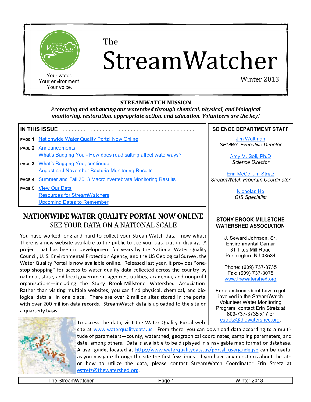 Streamwatcher Your Water