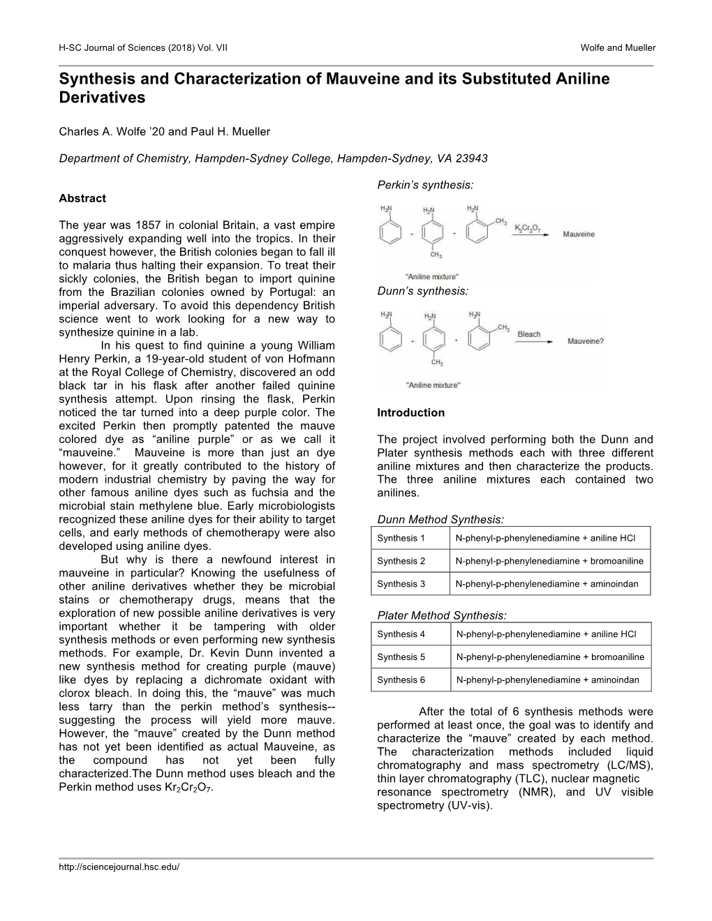 Wolfe Chemistry Article-Edited DB