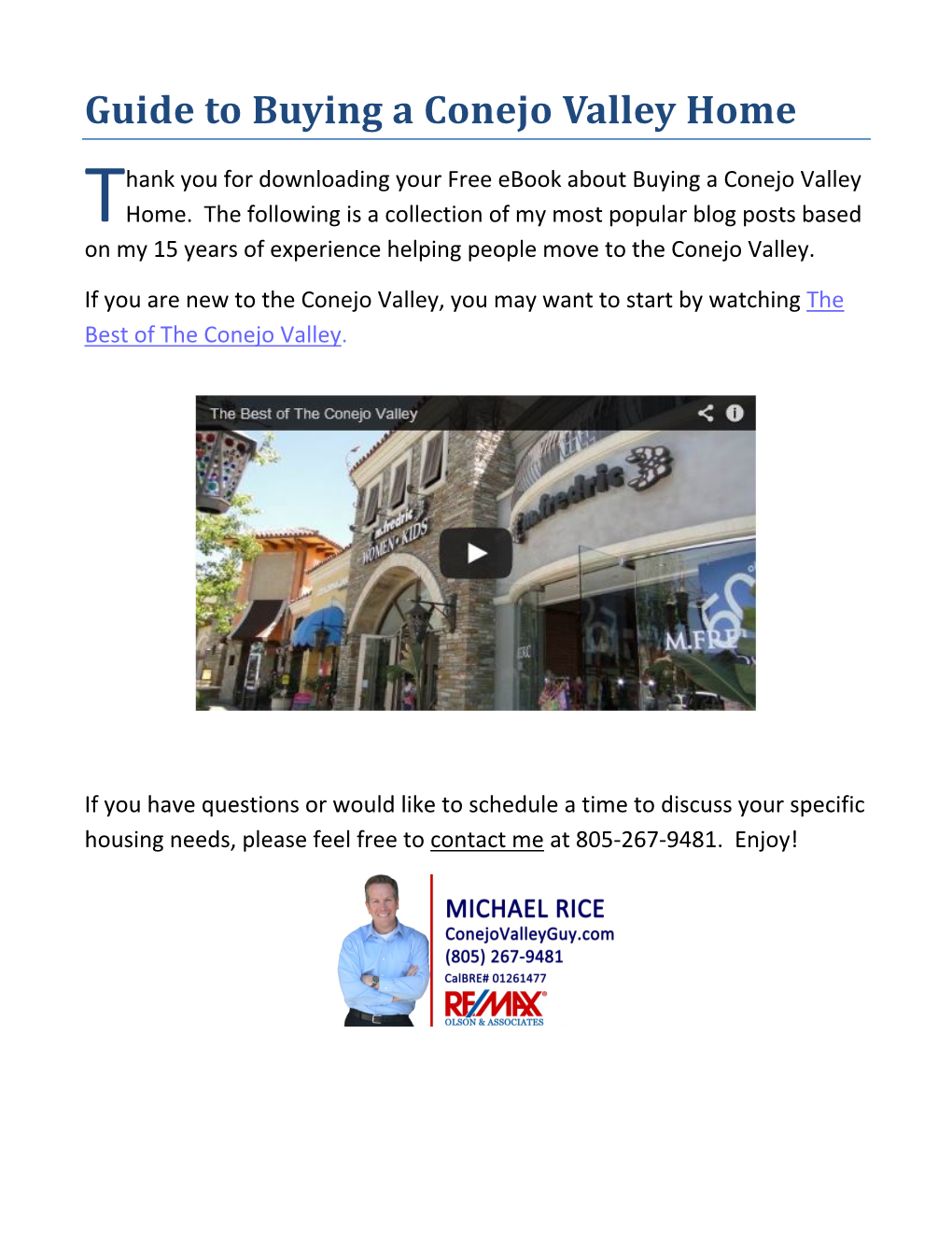 Guide to Buying a Conejo Valley Home