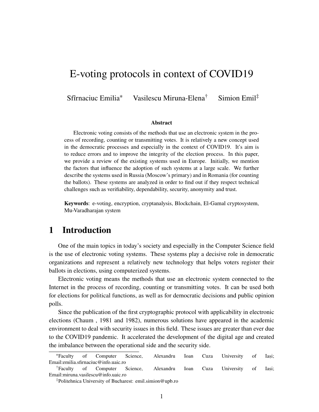 E-Voting Protocols in Context of COVID19