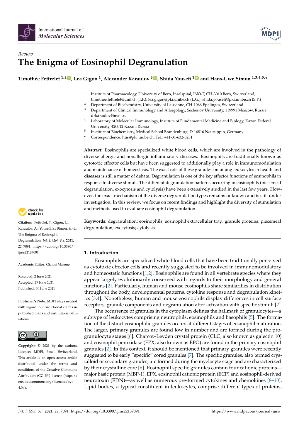 The Enigma of Eosinophil Degranulation