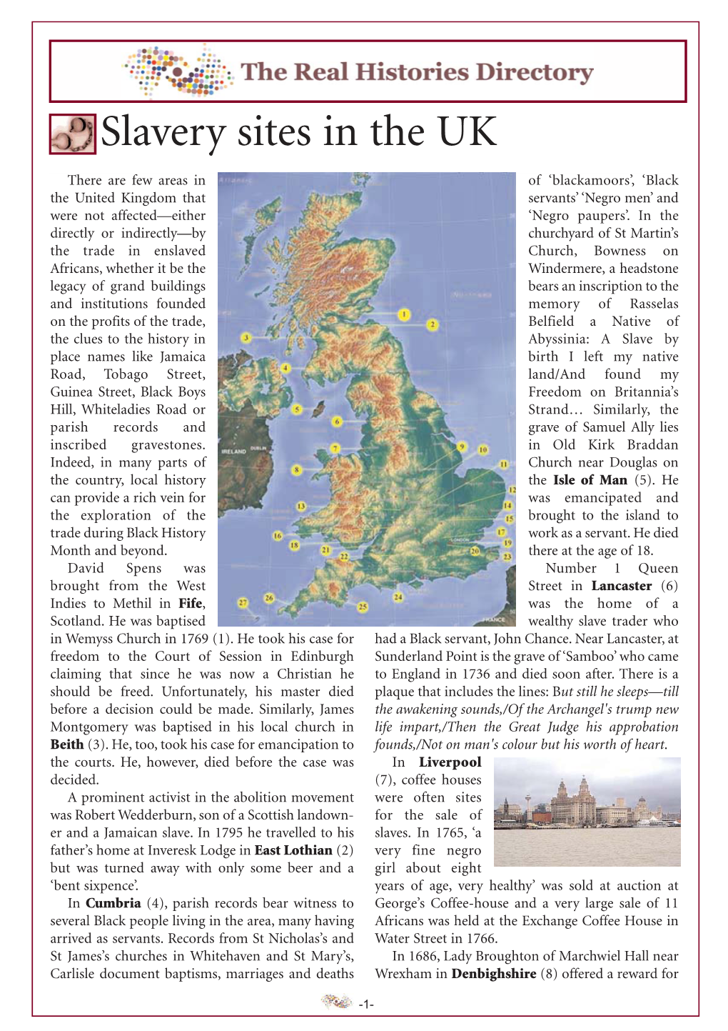 Slavery Sites in the UK