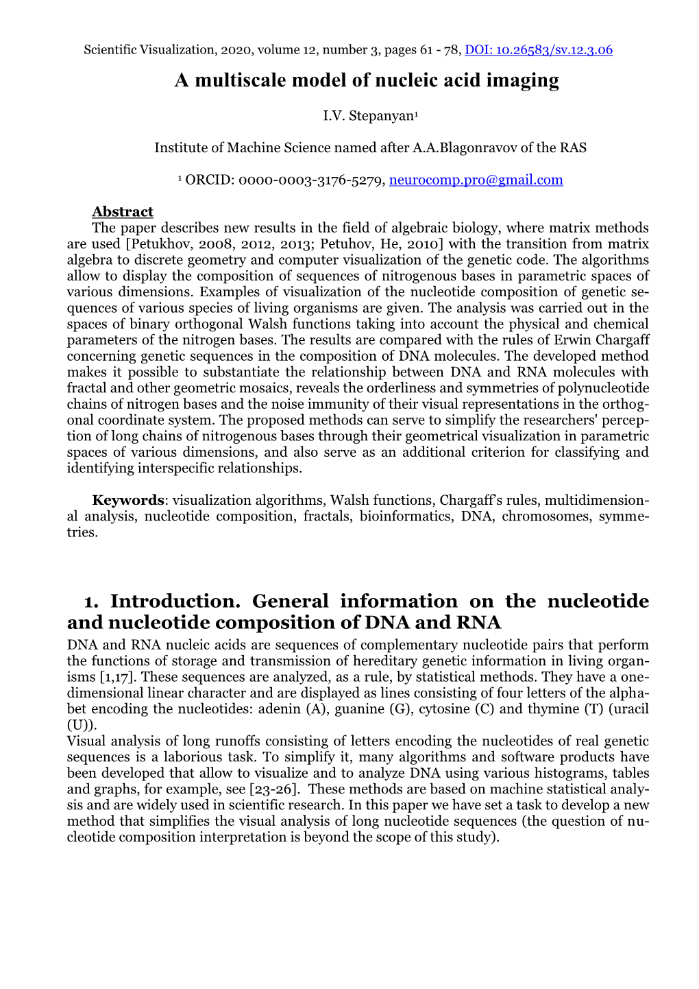 A Multiscale Model of Nucleic Acid Imaging