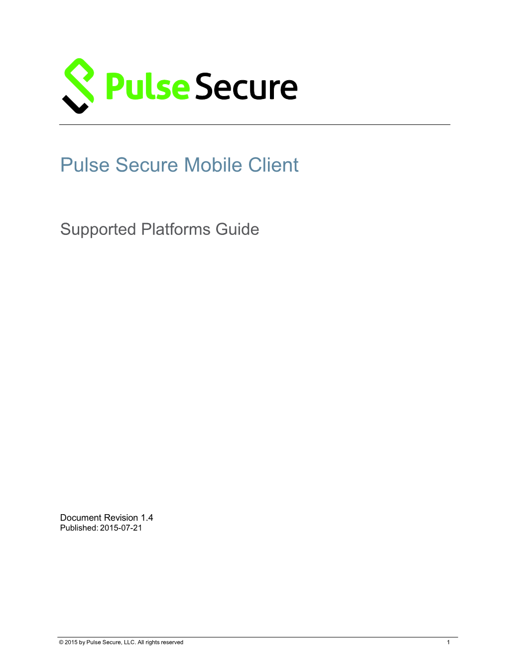 Pulse Secure Mobile Client