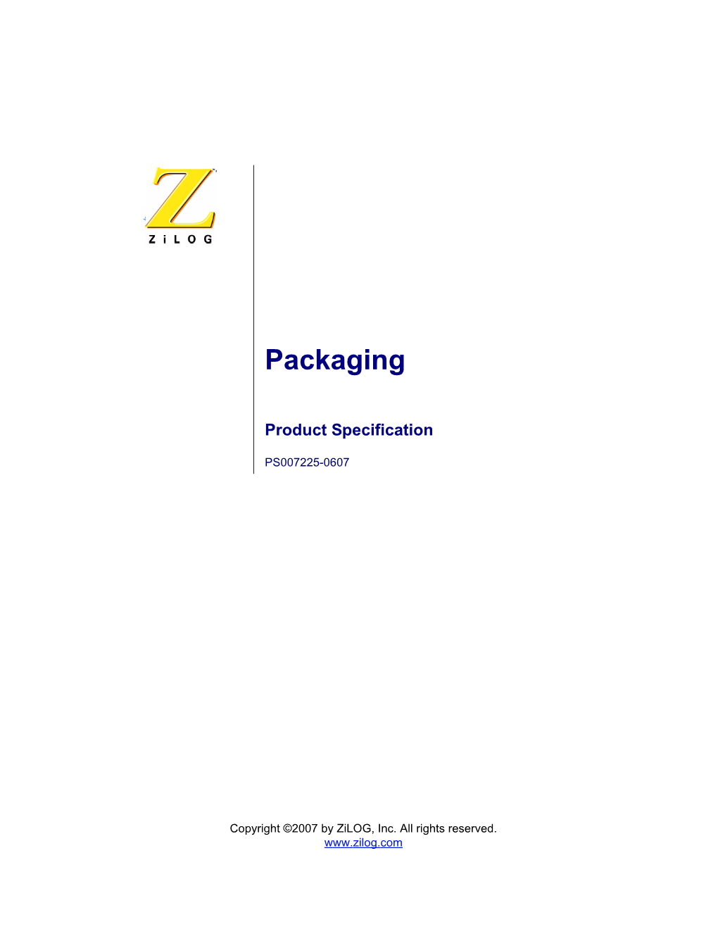 Packaging Product Specification