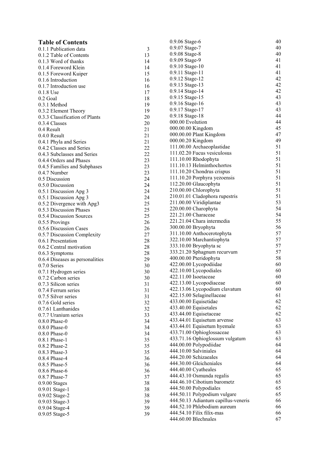 Table of Contents