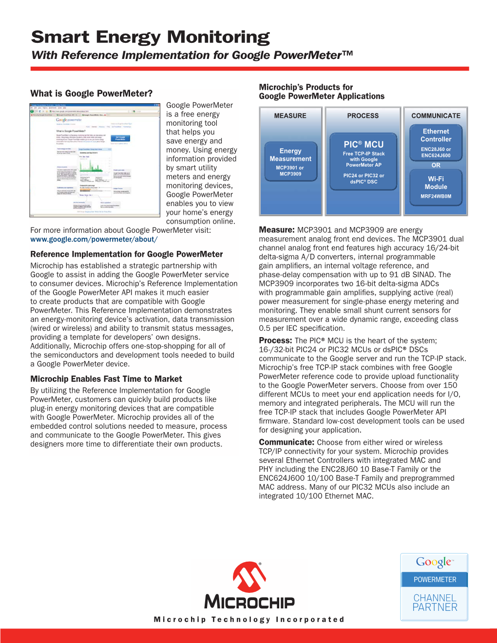 Smart Energy Monitoring with Reference Implementation for Google Powermeter™