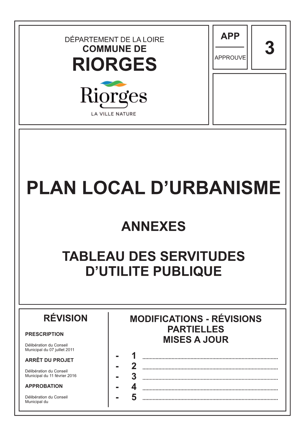 Tableau Des Servitudes D’Utilite Publique