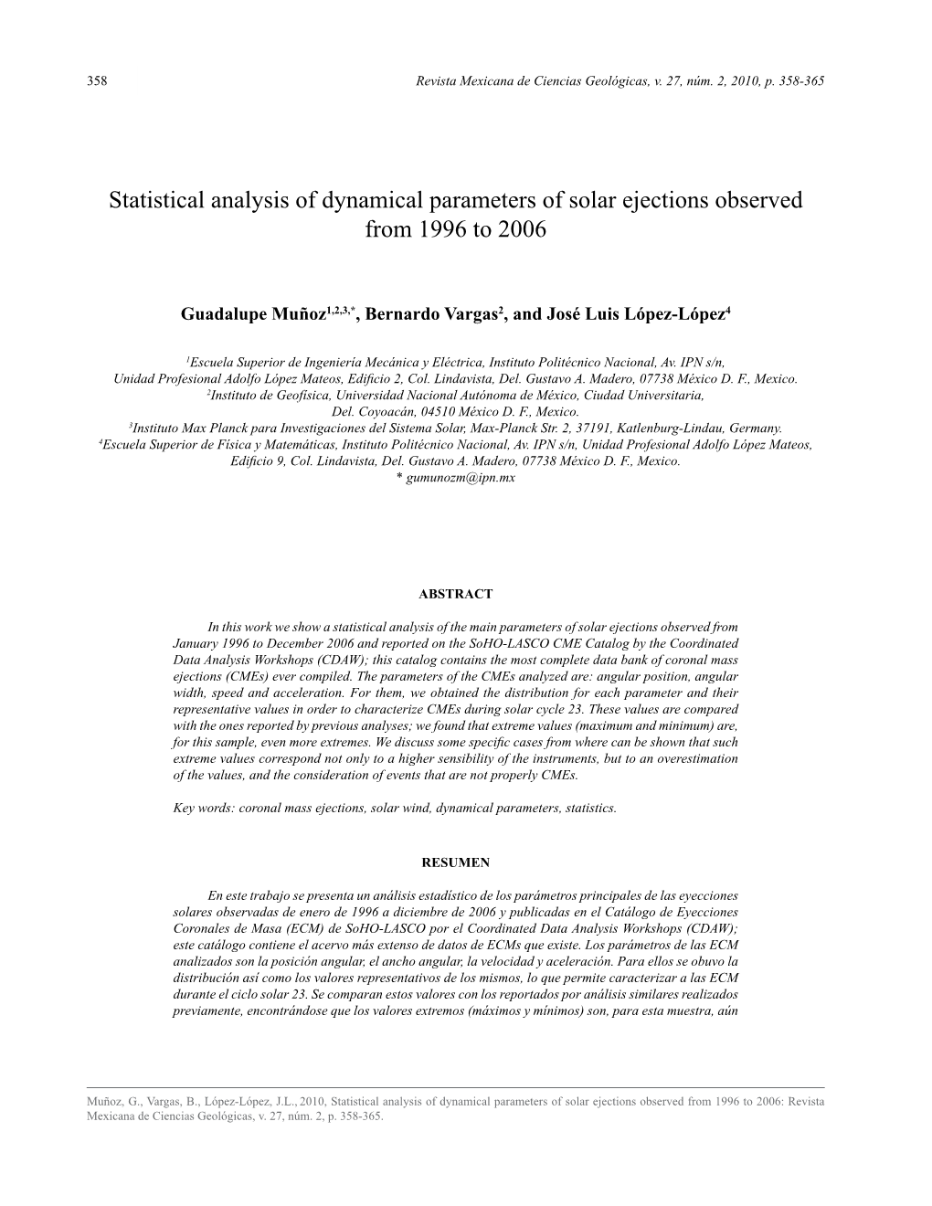 Statistical Analysis of Dynamical Parameters of Solar Ejections Observed from 1996 to 2006