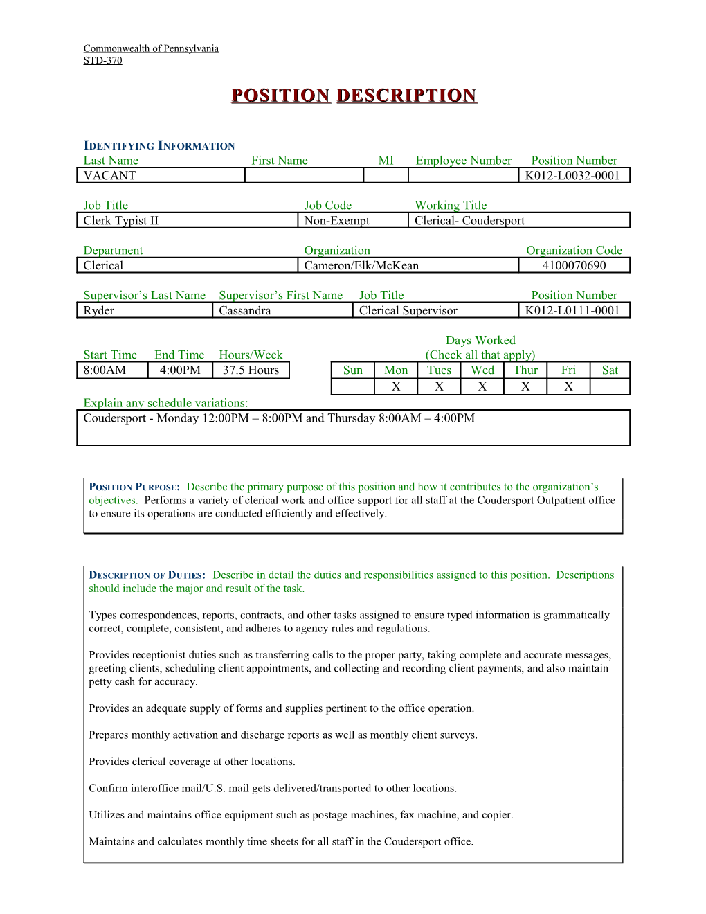 Position Description s35