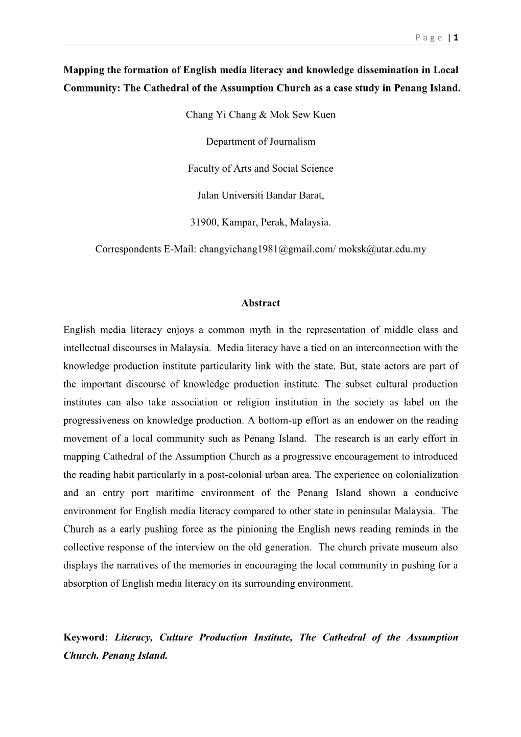 Mapping the Formation of English Media Literacy and Knowledge