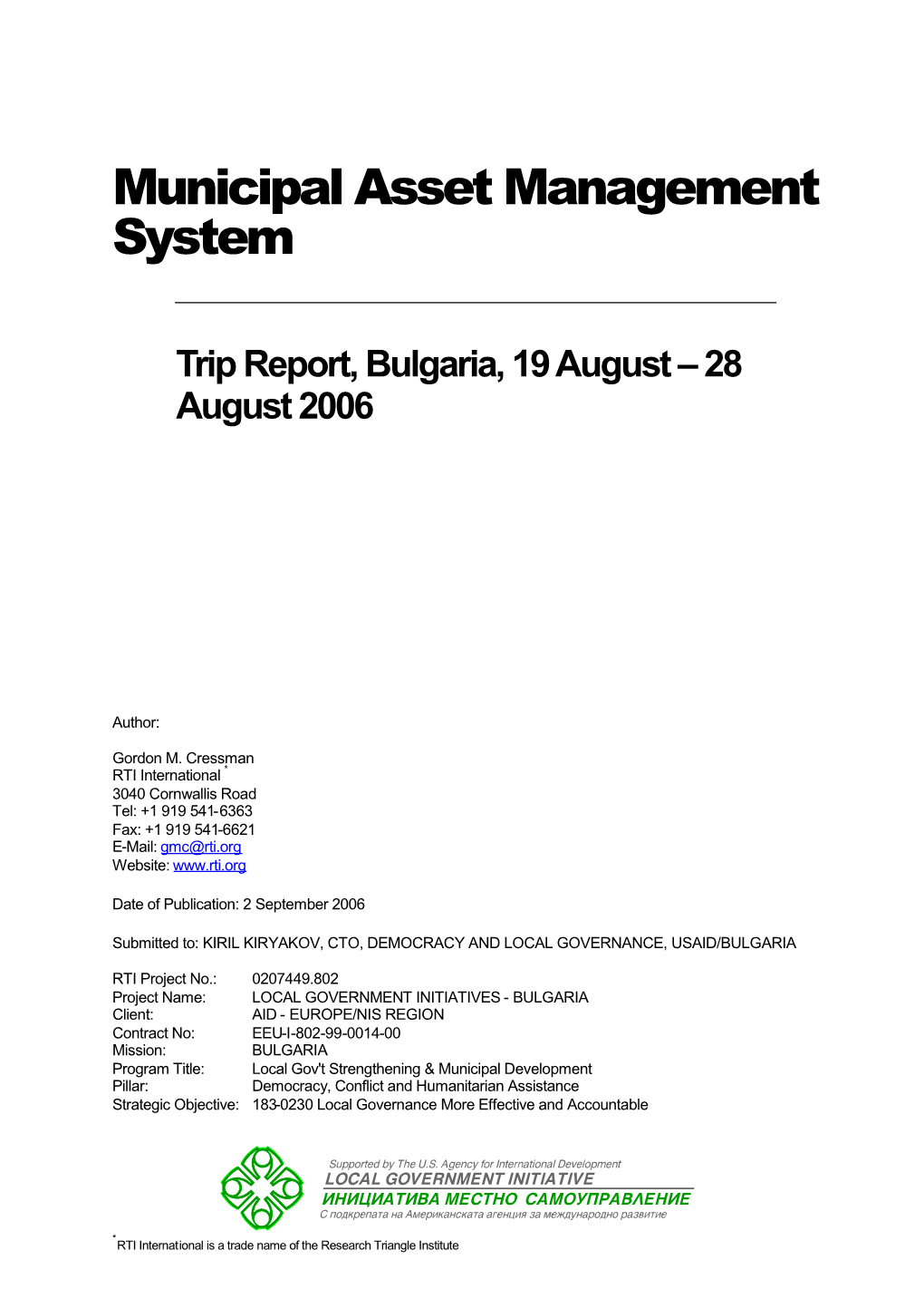 Developing a Sustainable Electronic Reporting and Monitoring System