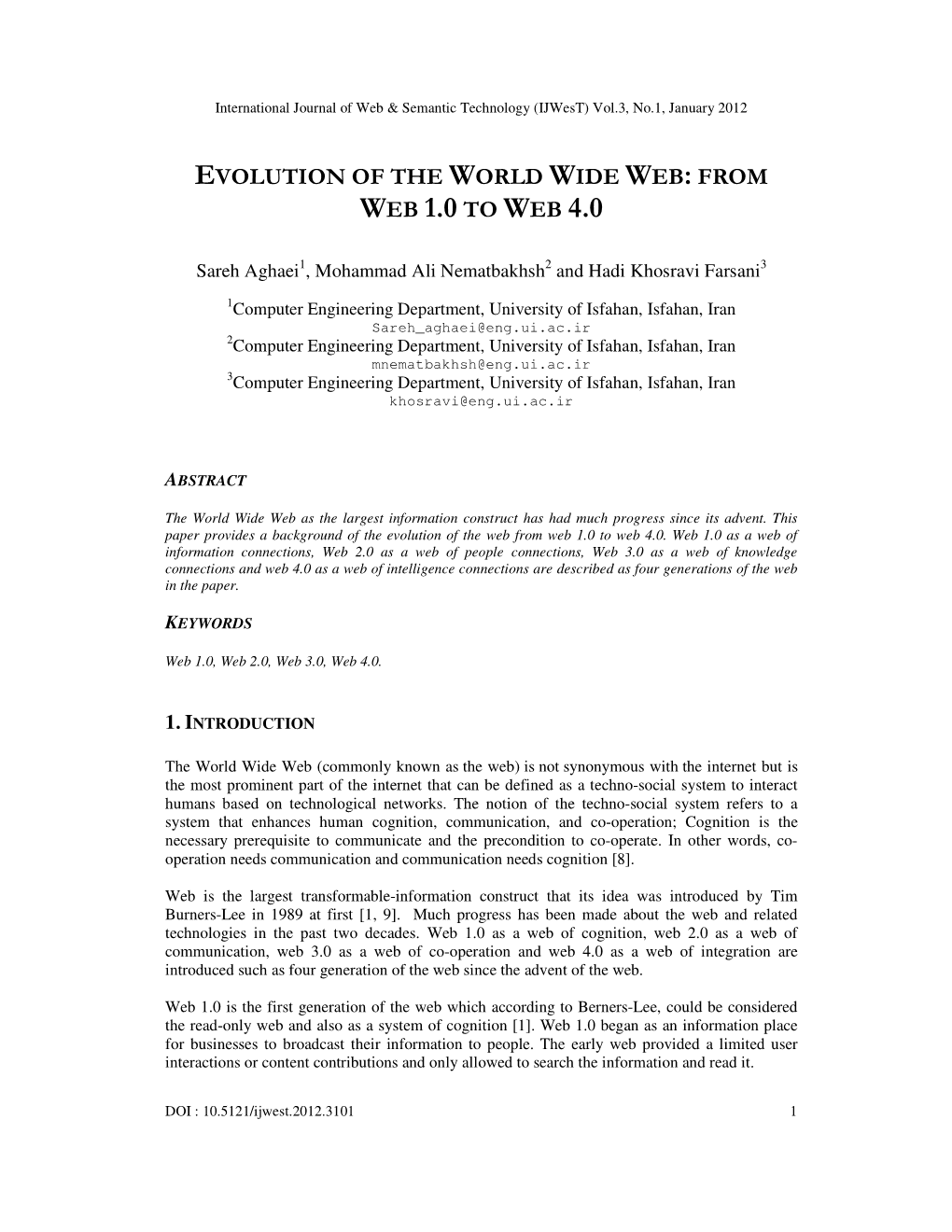 Evolution of the World Wide Web: from Web 1.0 to Web