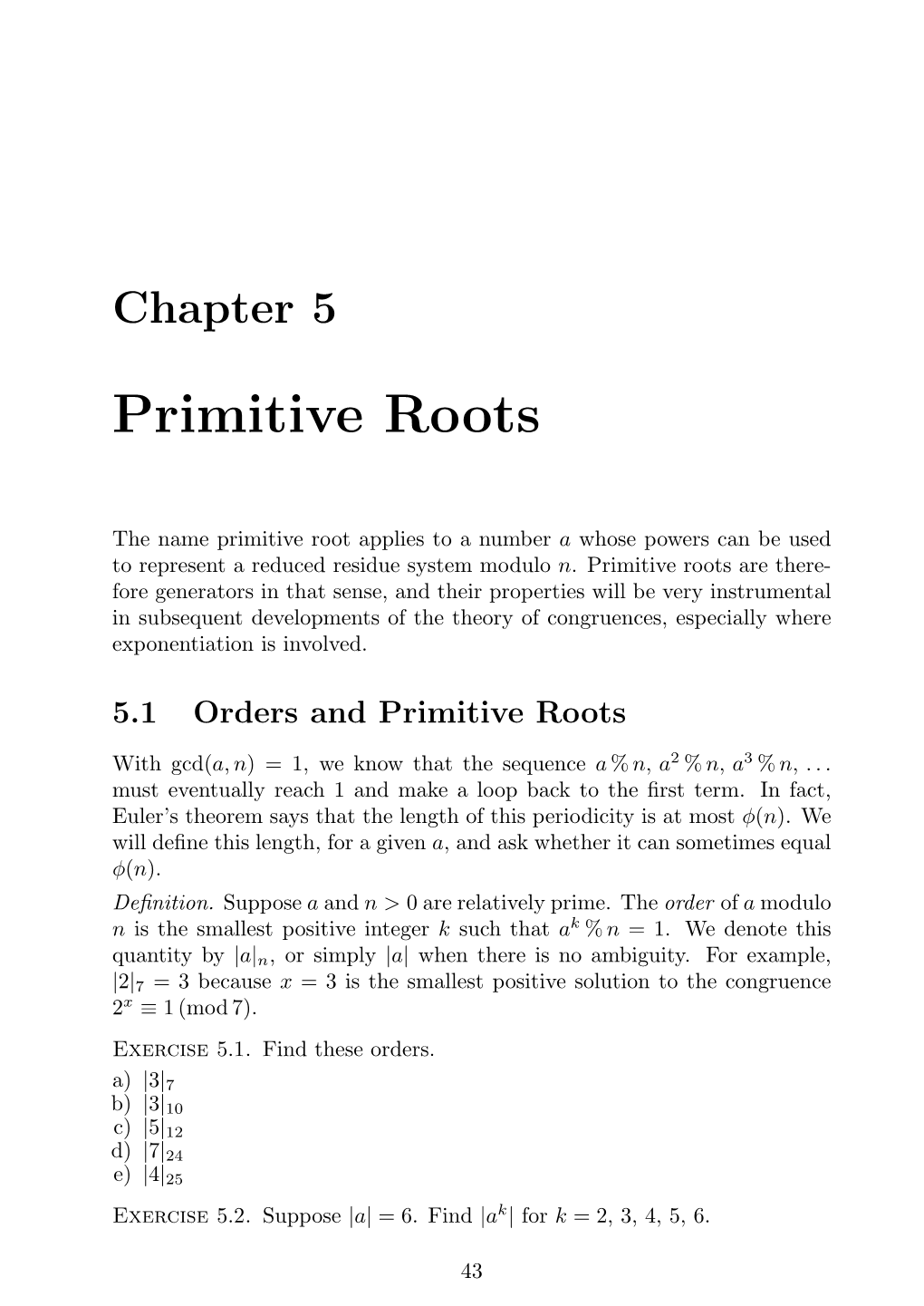 Primitive Roots