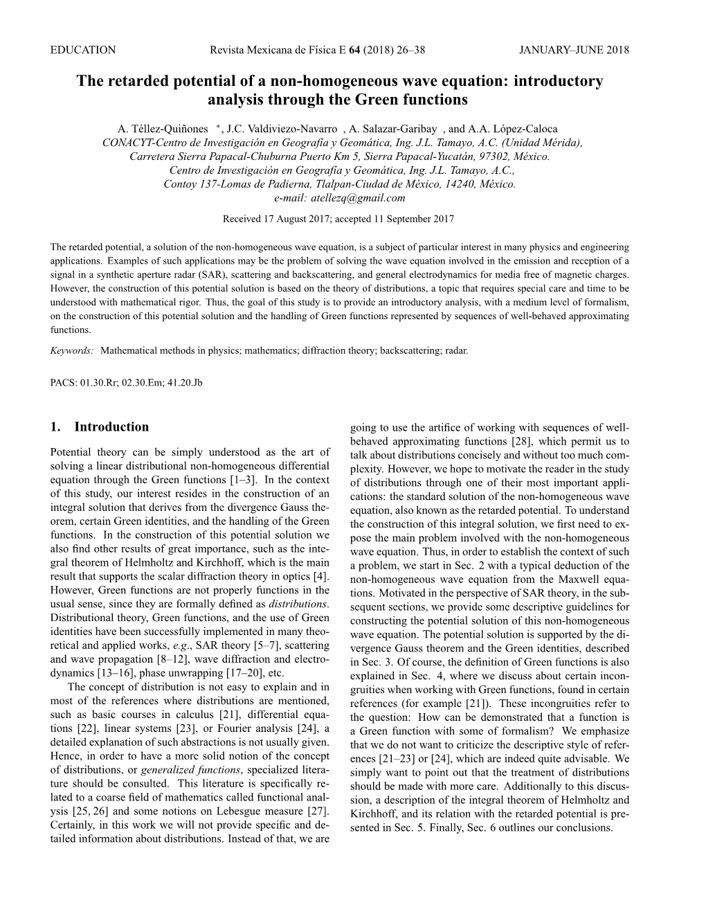 The Retarded Potential of a Non-Homogeneous Wave Equation: Introductory Analysis Through the Green Functions