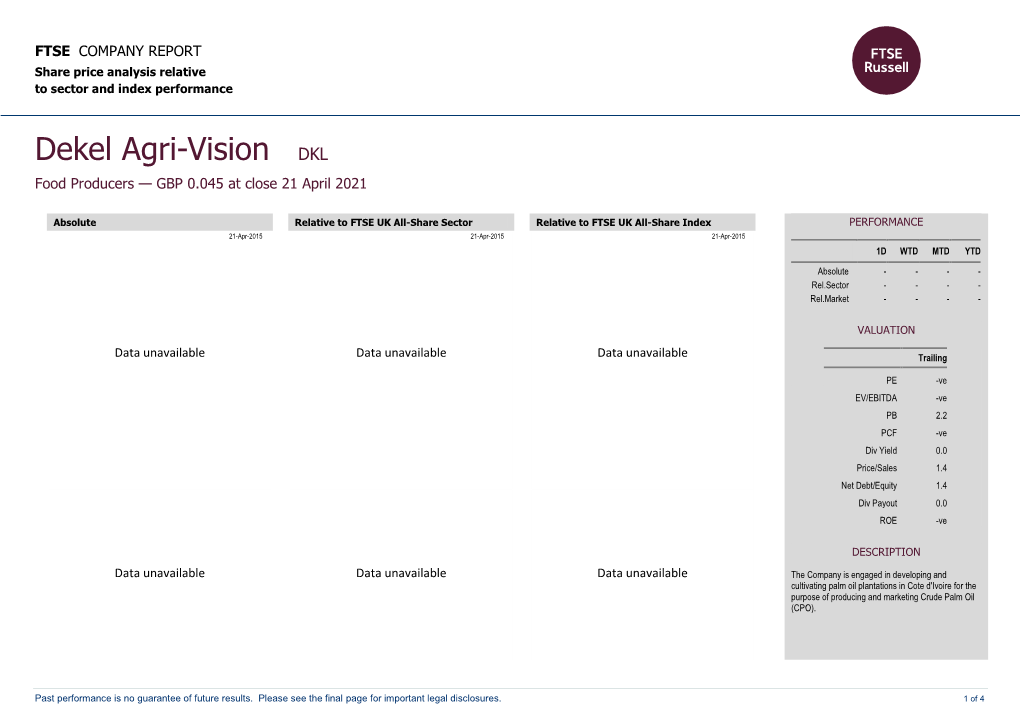 FTSE Factsheet