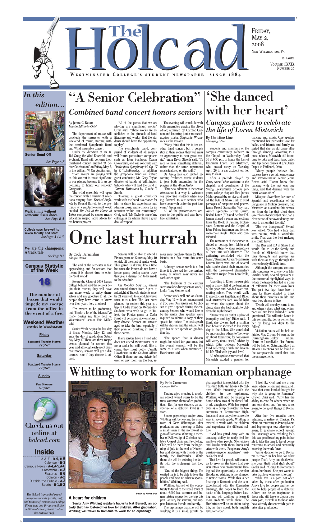 The Holcad, November 7, 2007 (Page 1)