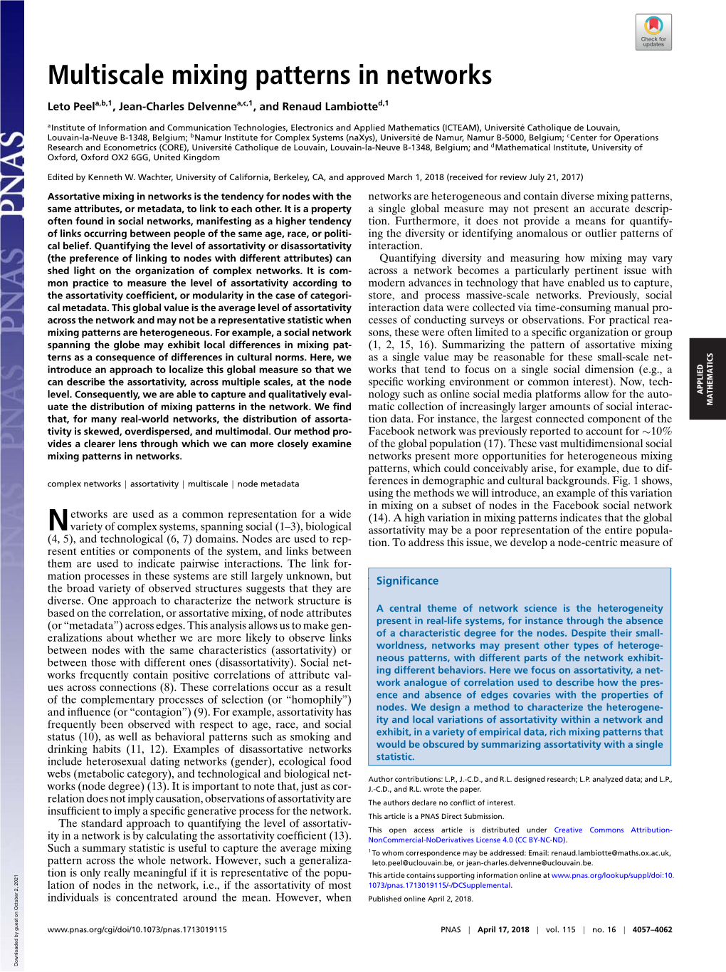 Multiscale Mixing Patterns in Networks