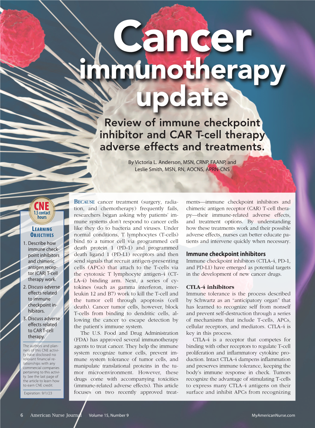 Immunotherapy Update Review of Immune Checkpoint Inhibitor and CAR T-Cell Therapy Adverse Effects and Treatments