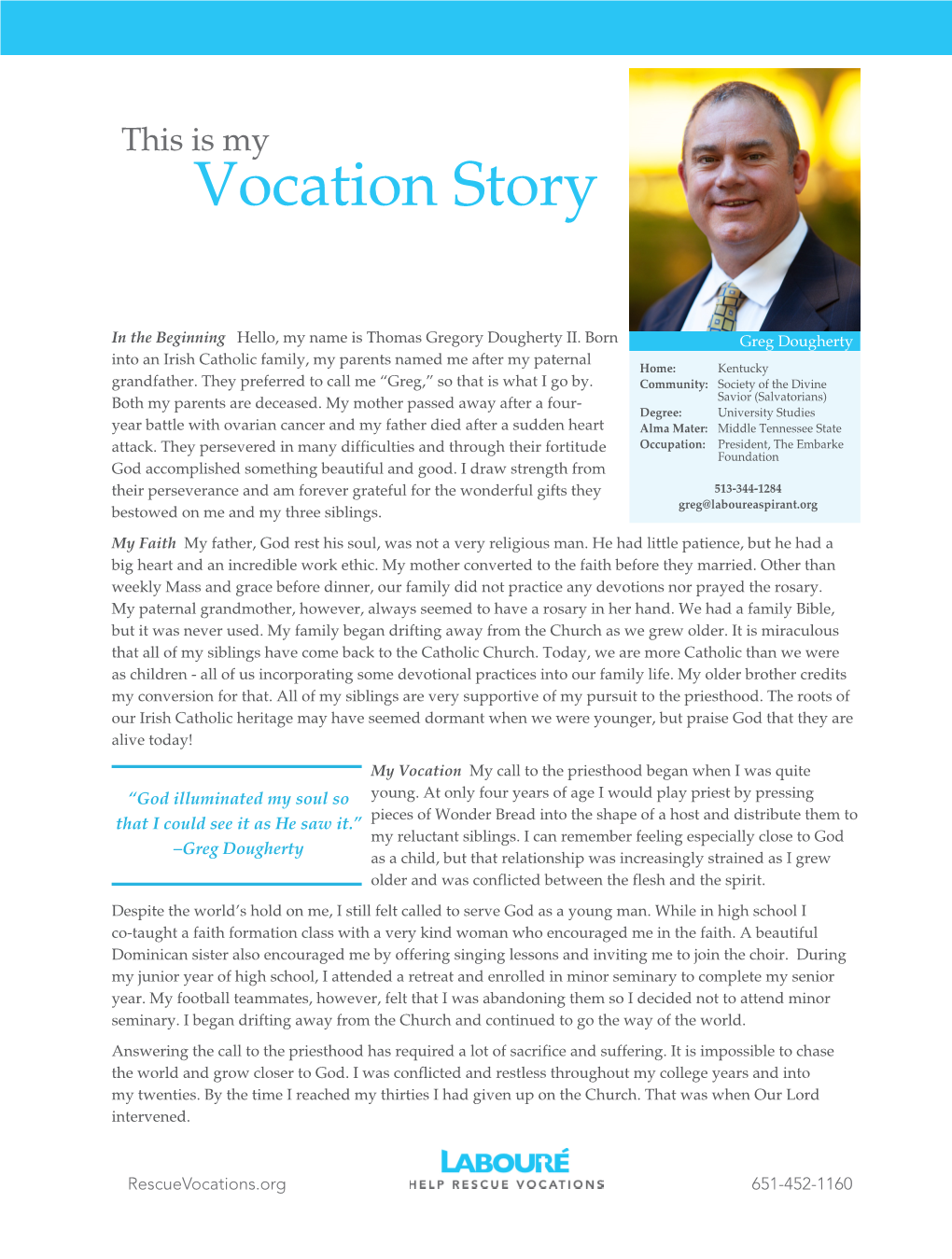 Vocation Story