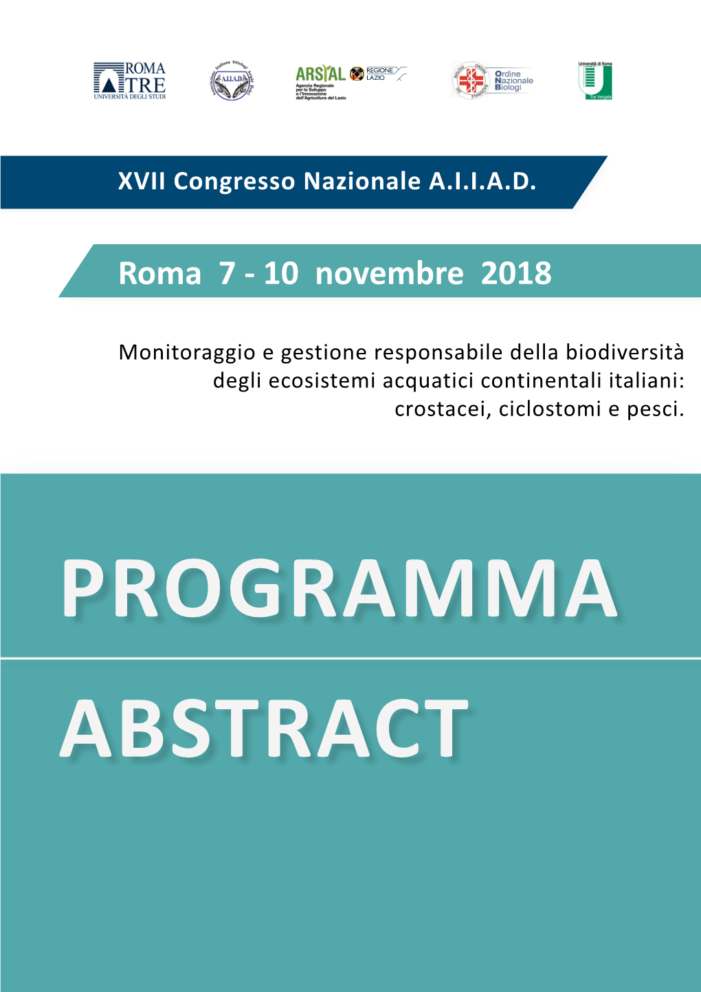 Roma 7 - 10 Novembre 2018