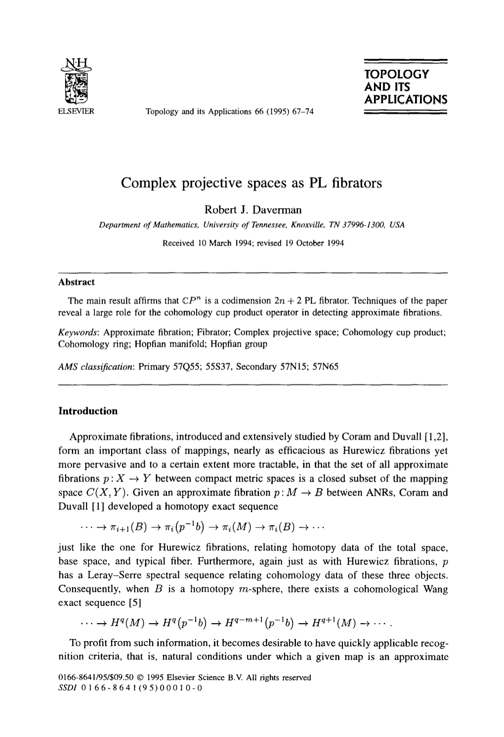 Complex Projective Spaces As PL Fibrators