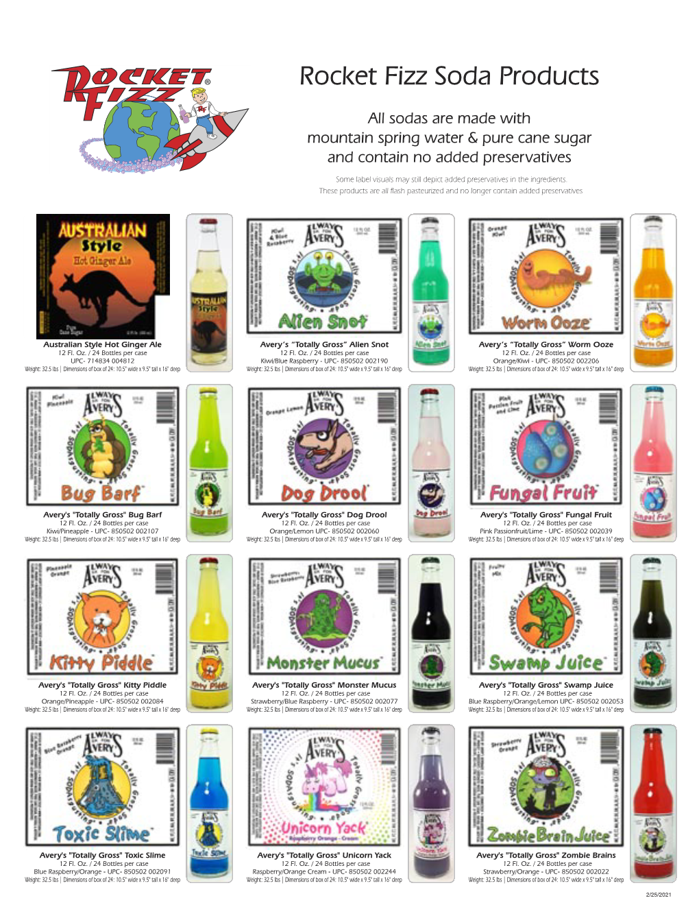 Rocket Fizz Soda Products