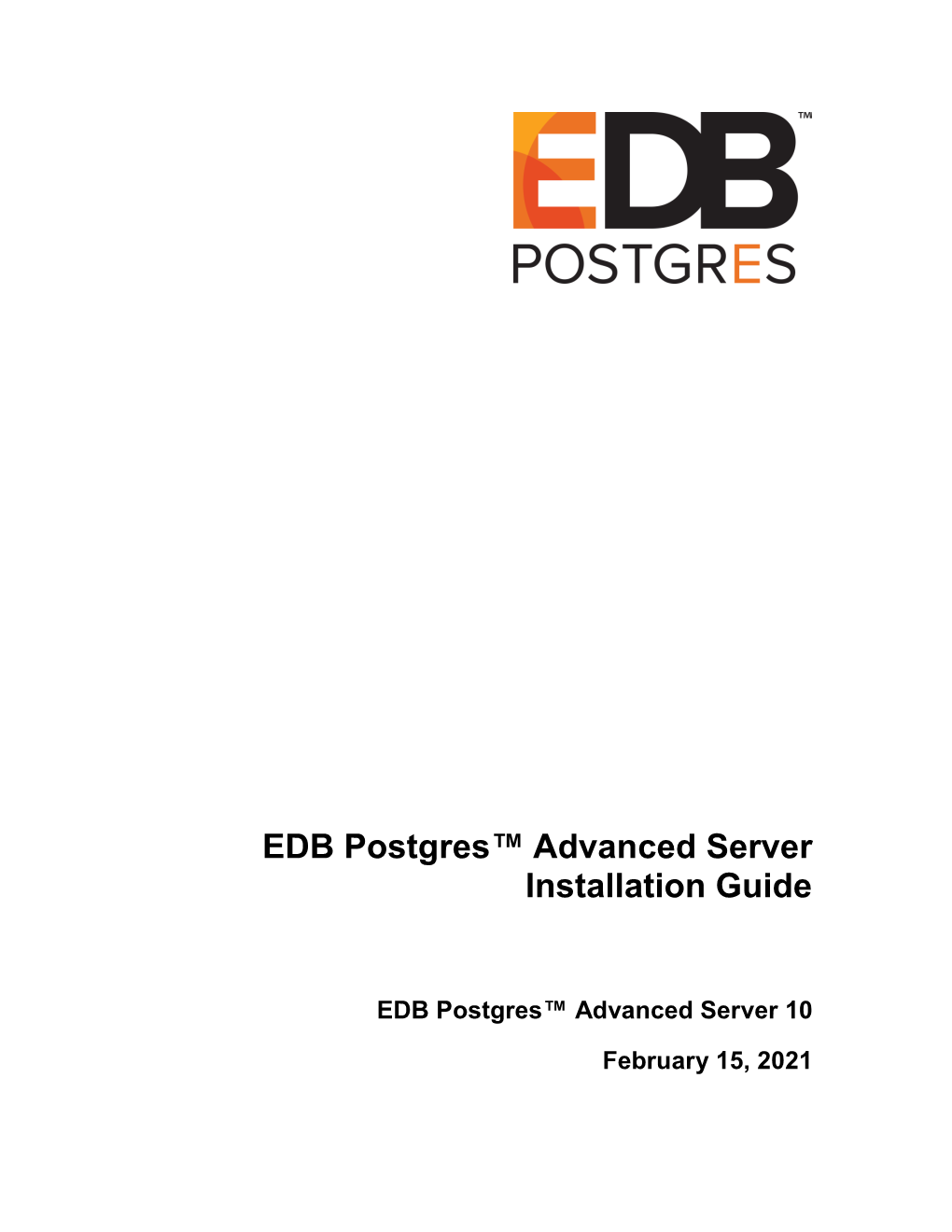 EDB Postgres Advanced Server Installation Guide