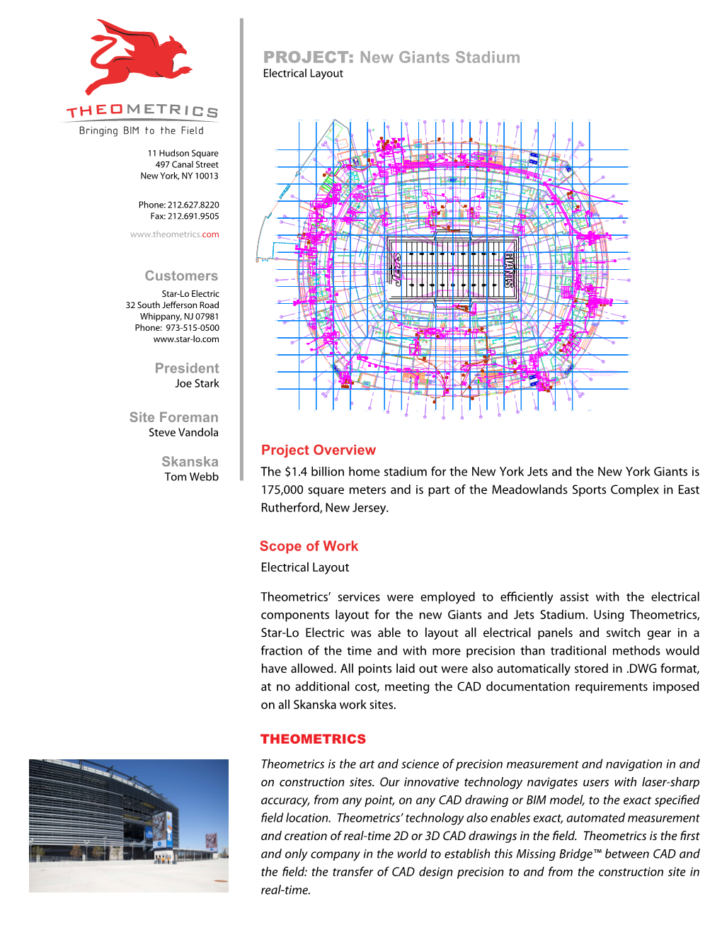 Giants Stadium Electrical Layout