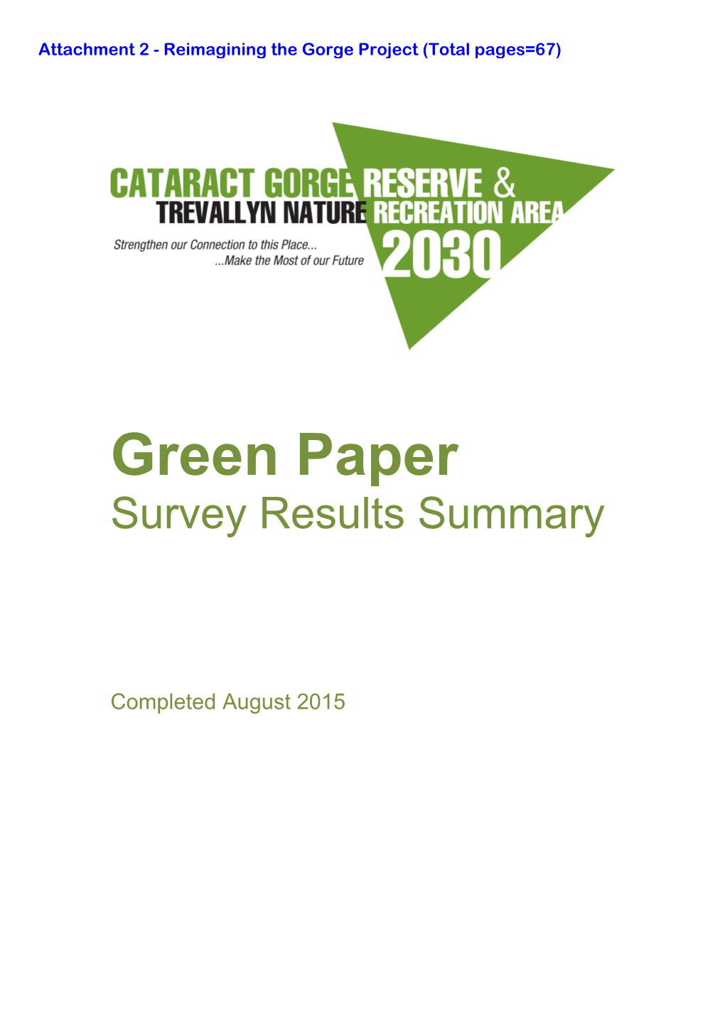 Green Paper Survey Results Summary