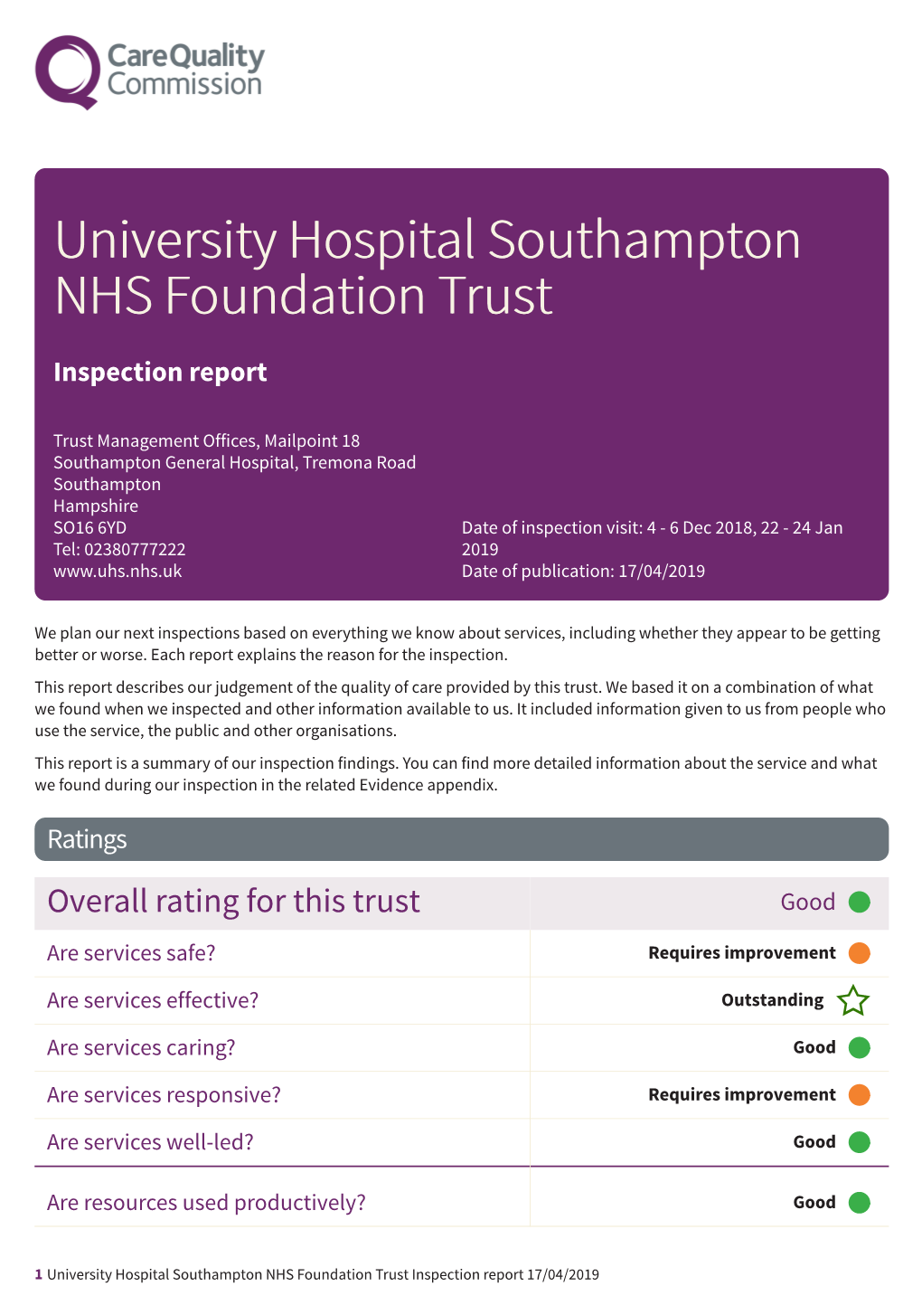 RHM University Hospital Southampton NHS Foundation Trust