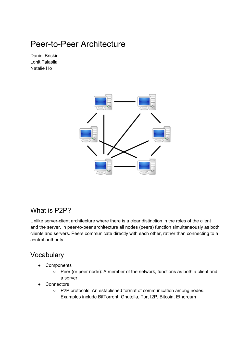 Peer-To-Peer Architecture