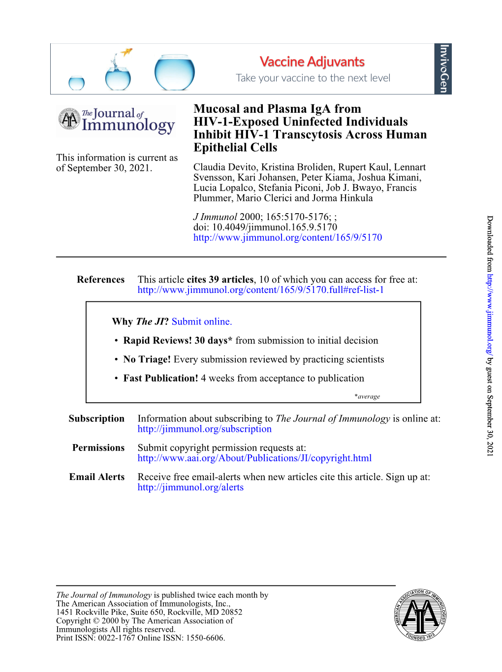 Epithelial Cells Inhibit HIV-1 Transcytosis Across Human HIV-1