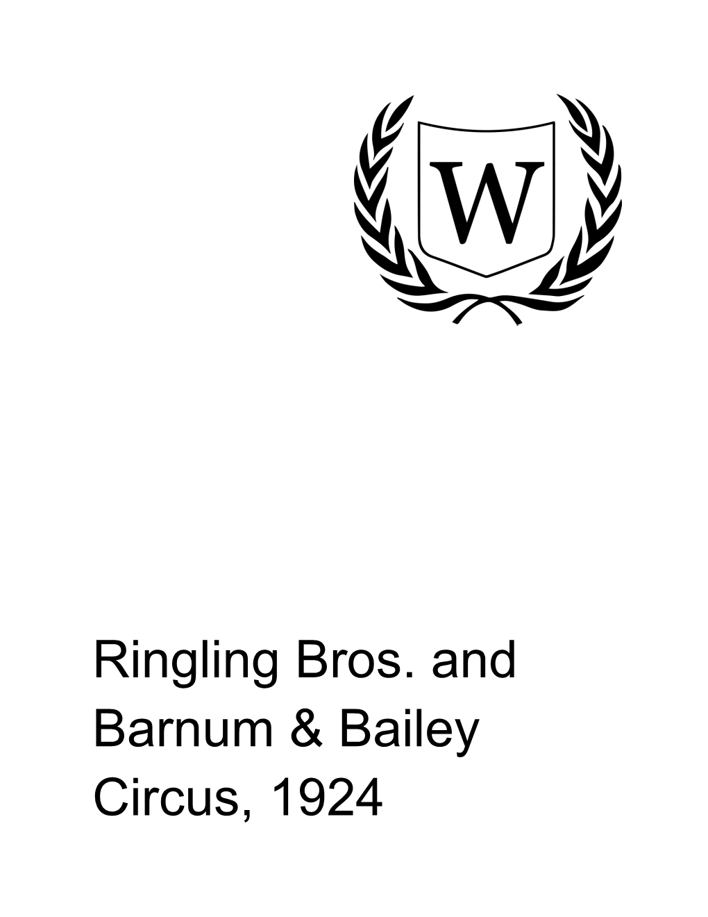 Ringling Bros. and Barnum & Bailey Circus, 1924